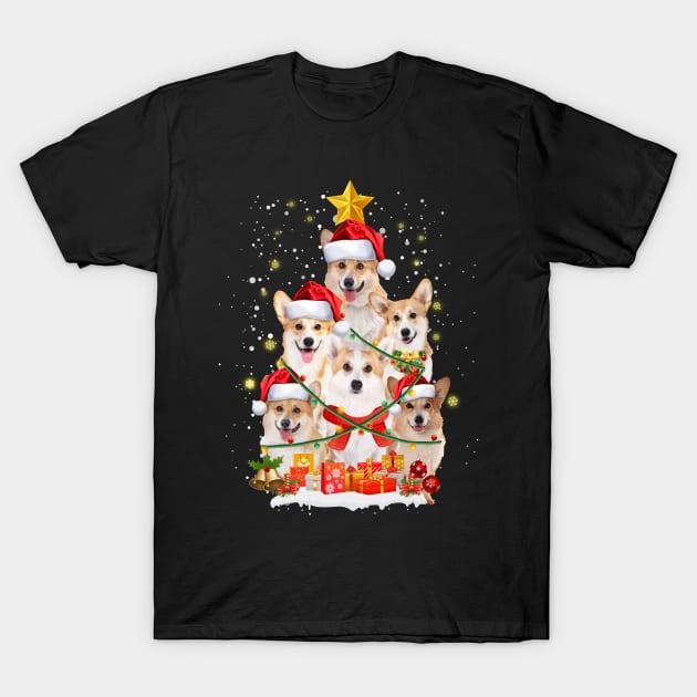 Funny Chihuahua Dog Christmas Tree Gift Xmas for Men Women T-Shirt by jrgmerschmann